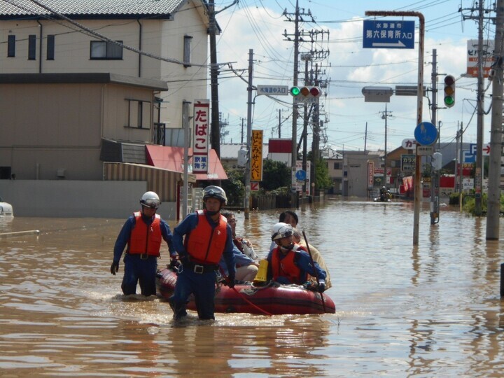 写真：消火小隊　活動状況1