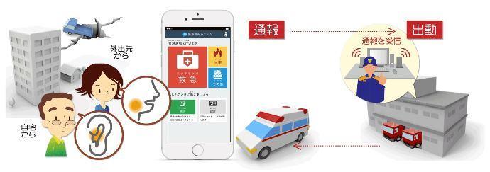 イラスト：Net119通報システムの流れ