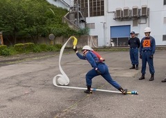 写真：消防操法訓練の様子