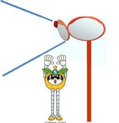 イラスト：稲城なしのすけ　カーブミラーの死角