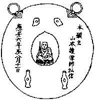 写真：国安神社神像（江戸名所図会）