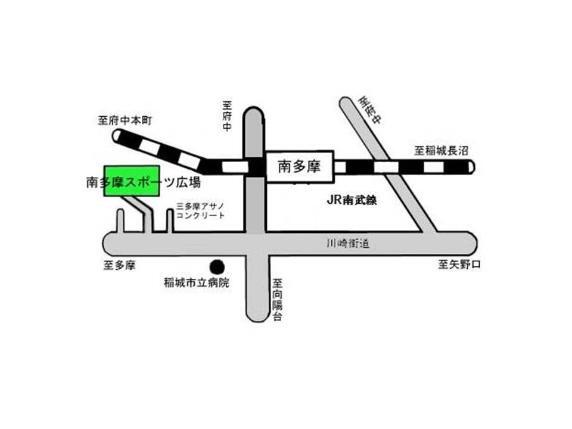 地図：南多摩スポーツ広場案内図