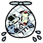 イラスト：生ごみの水切りにご協力を！