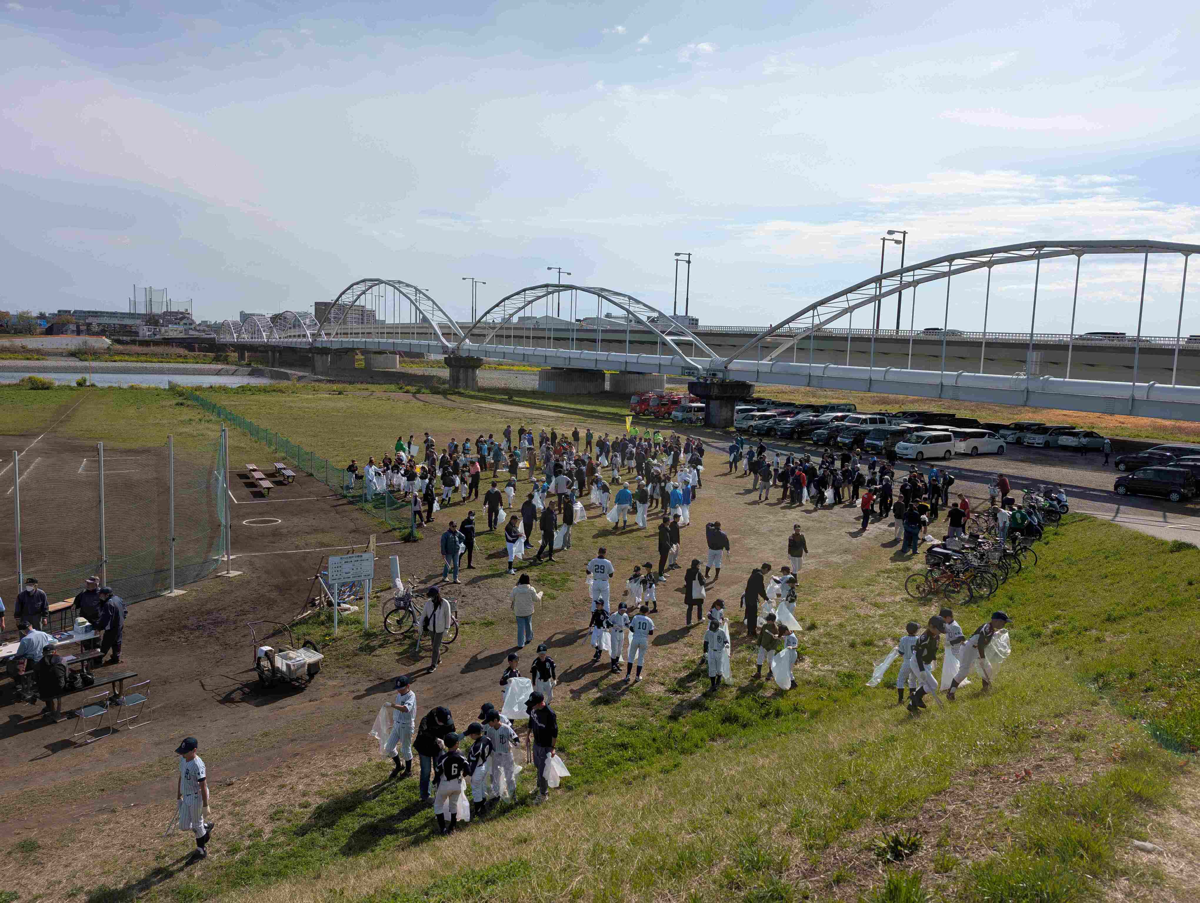 写真：多摩川緑地公園の受付の様子