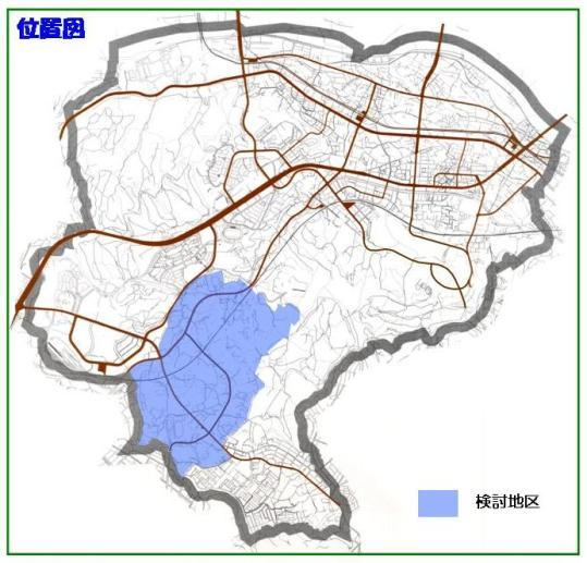 地図：新たなまちづくり検討地区の位置図