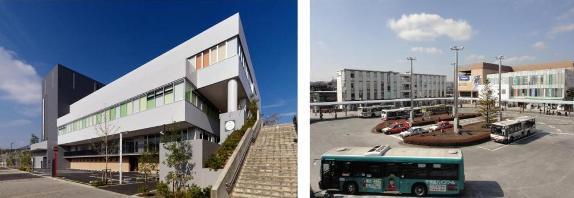 写真：iプラザ、若葉台駅前ロータリー