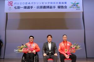 写真：市長と記念撮影