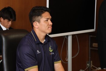 岸野選手 認定式の様子